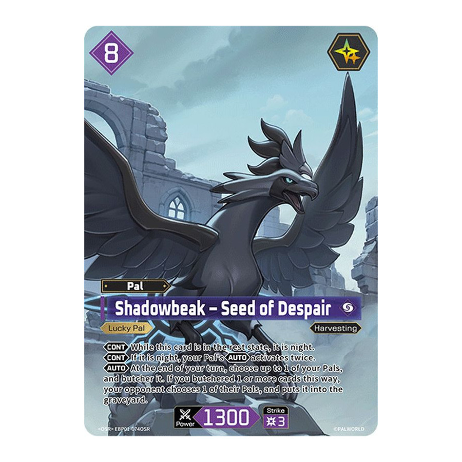 Palworld TCG EBP01-074OSR OSR Shadowbeak – Seed of Despair Dawn of Palpagos