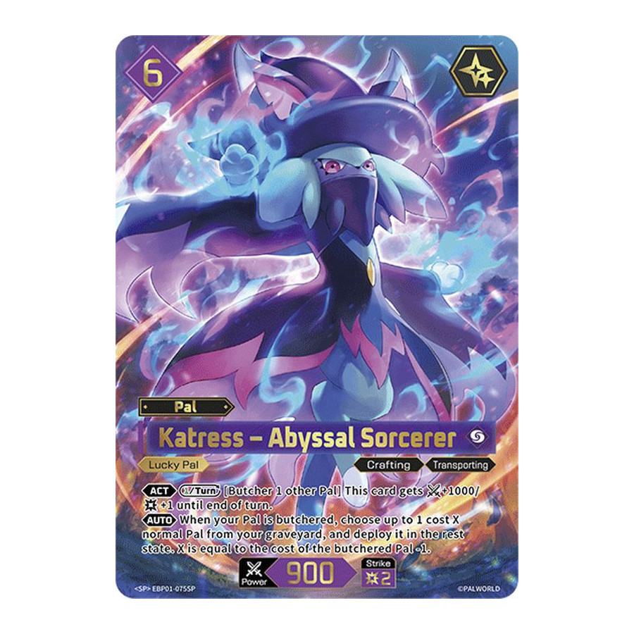 Palworld TCG EBP01-075SP SP Katress – Abyssal Sorcerer Dawn of Palpagos