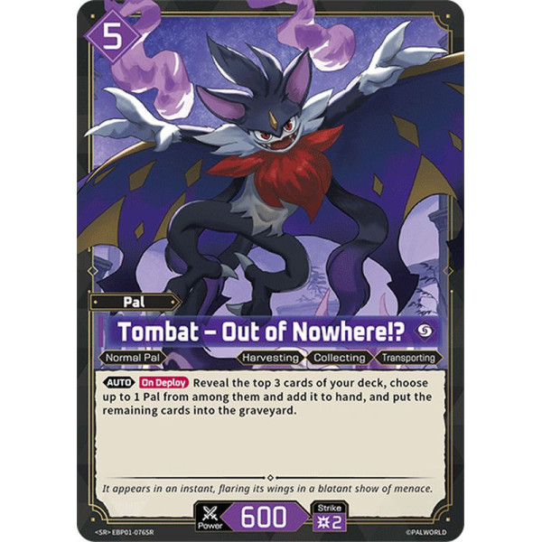 Palworld TCG EBP01-076SR SR Tombat – Out of Nowhere!? Dawn of Palpagos