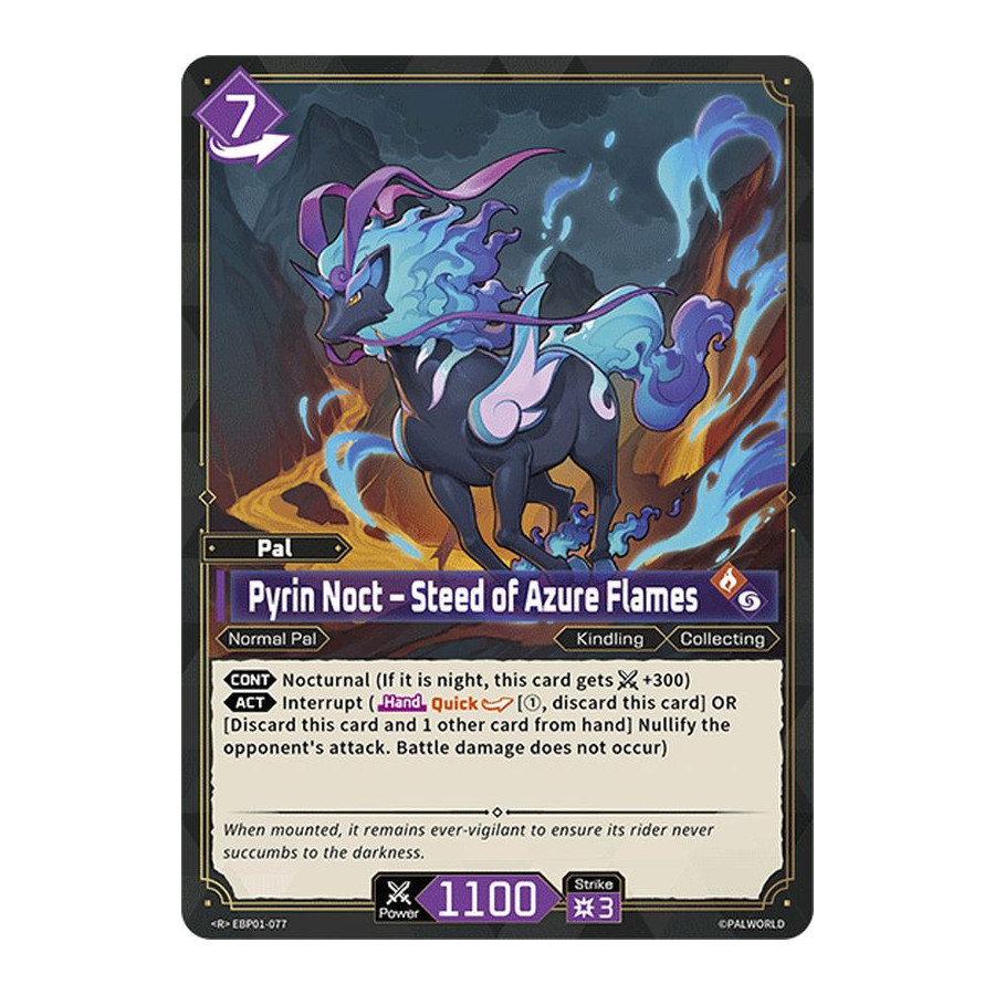 Palworld TCG EBP01-077 R Pyrin Noct – Steed of Azure Flames Dawn of Palpagos