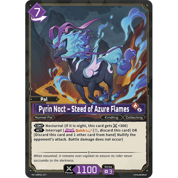 Palworld TCG EBP01-077 R Pyrin Noct – Steed of Azure Flames Dawn of Palpagos