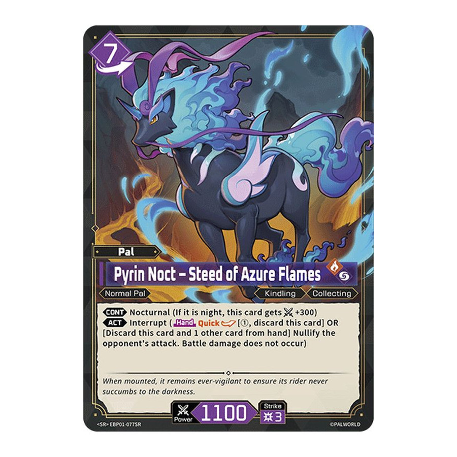 Palworld TCG EBP01-077SR SR Pyrin Noct – Steed of Azure Flames Dawn of Palpagos