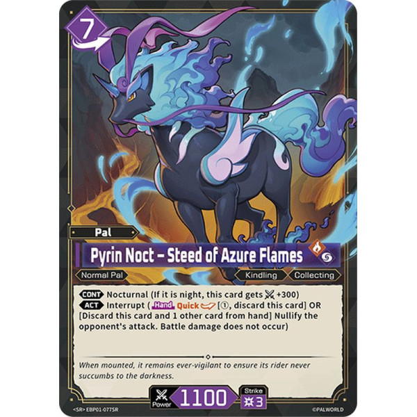 Palworld TCG EBP01-077SR SR Pyrin Noct – Steed of Azure Flames Dawn of Palpagos