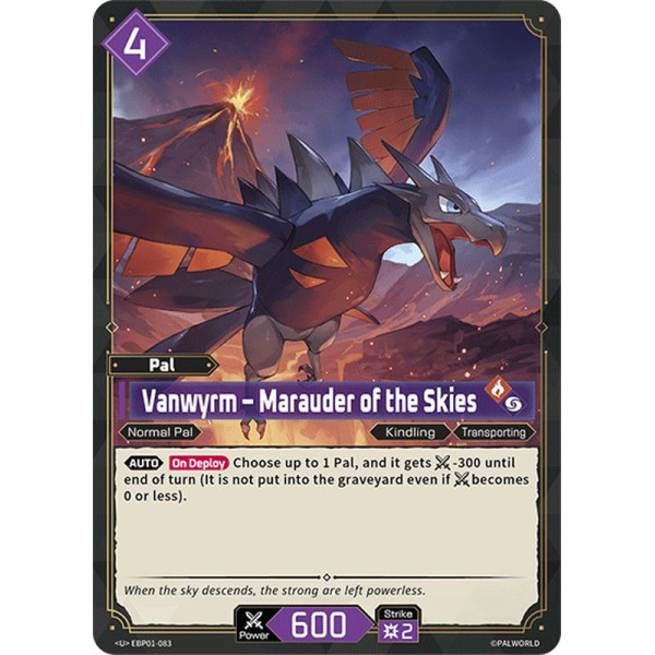 Palworld TCG EBP01-083 U Vanwyrm – Marauder of the Skies Dawn of Palpagos