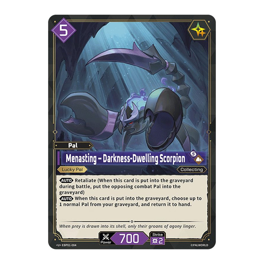 Palworld TCG EBP01-084 U Menasting – Darkness-Dwelling Scorpion Dawn of Palpagos