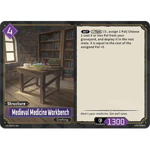 Palworld TCG EBP01-090 U Medieval Medicine Workbench Dawn of Palpagos
