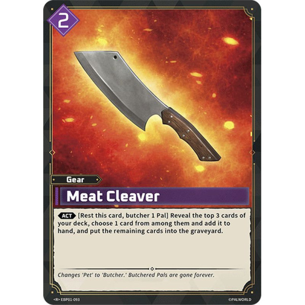 Palworld TCG EBP01-093 R Meat Cleaver Dawn of Palpagos