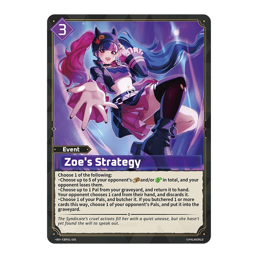 Palworld TCG EBP01-095 RR Zoe's Strategy Dawn of Palpagos