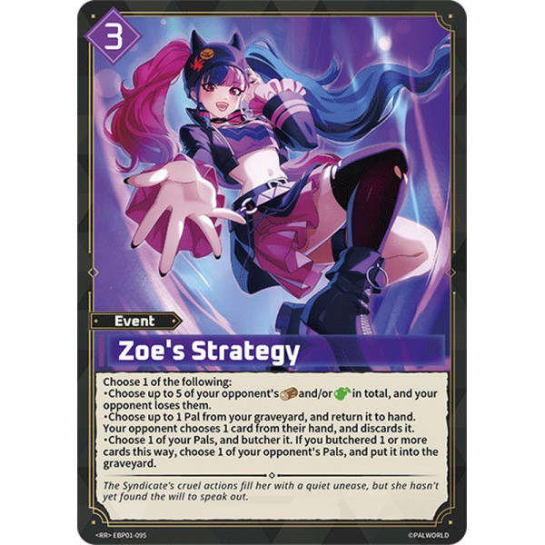 Palworld TCG EBP01-095 RR Zoe's Strategy Dawn of Palpagos