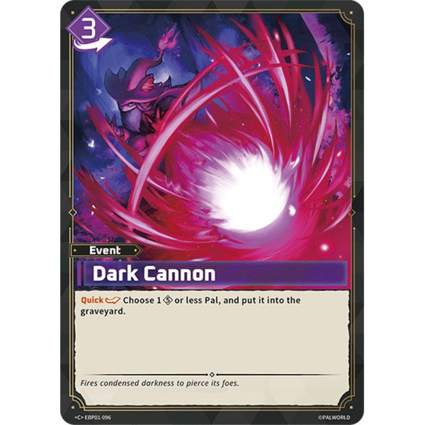 Palworld TCG EBP01-096 C Dark Cannon Dawn of Palpagos