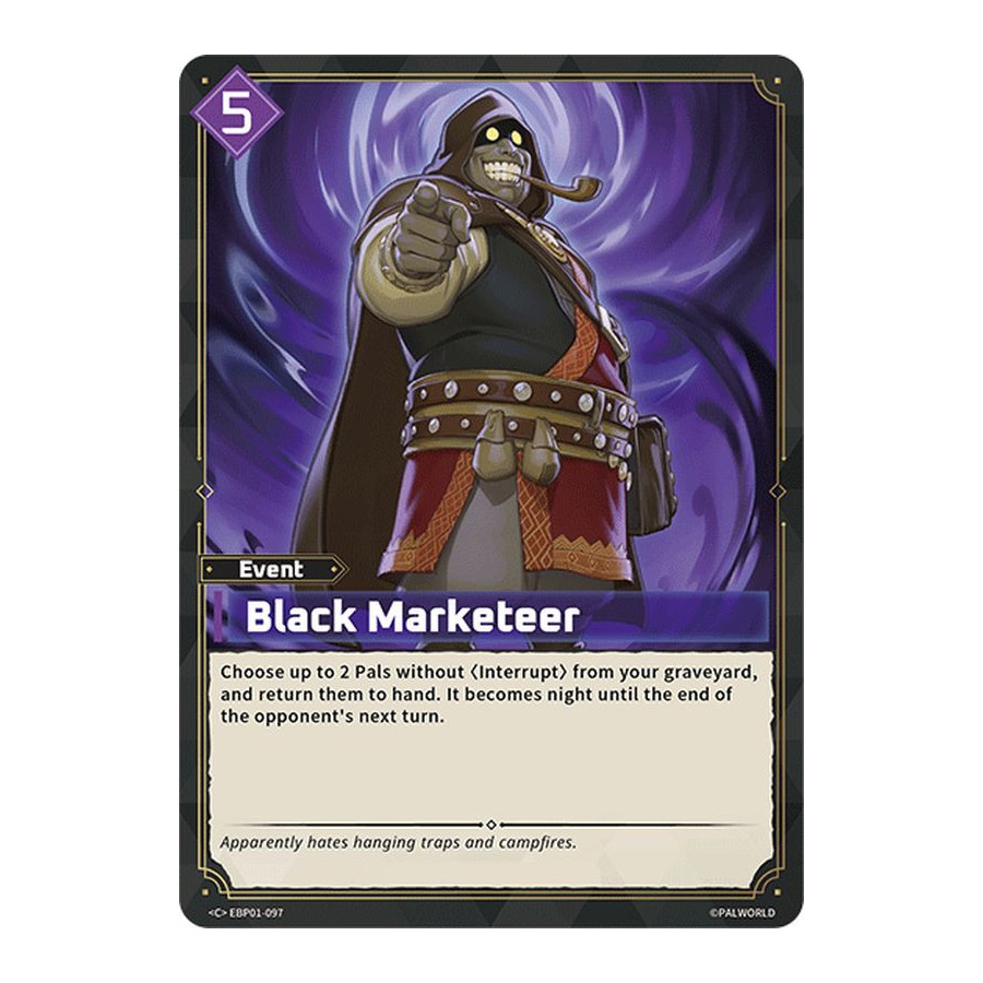 Palworld TCG EBP01-097 C Black Marketeer Dawn of Palpagos