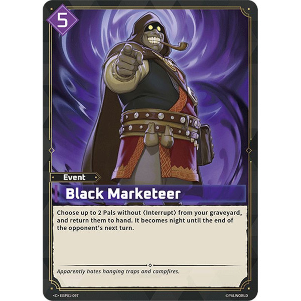 Palworld TCG EBP01-097 C Black Marketeer Dawn of Palpagos