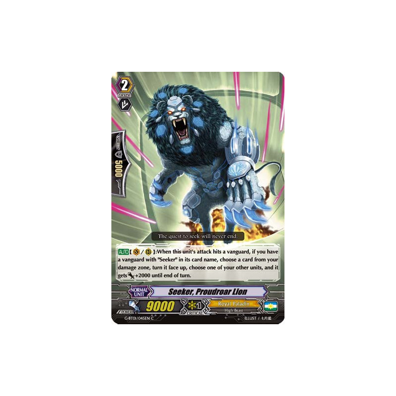 Vanguard_TCG_card_G-BT01_045EN_C_Seeker_Proudroar_Lion_Generation_Stride