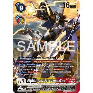 Digimon TCG LM08 BT20-060 Alphamon: Ouryuken ACE SR/AA Limited Card Pack FINAL CREST Card Game