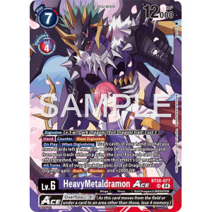Digimon TCG LM08 BT20-077 HeavyMetaldramon ACE SR/AA Limited Card Pack FINAL CREST Card Game