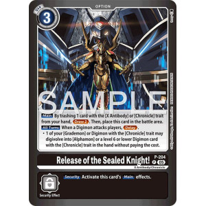 Digimon TCG LM08 P-204 Release of the Sealed Knight! P/AA Limited Card Pack FINAL CREST Card Game