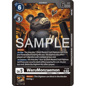 Digimon TCG LM08 P-216 WaruMonzaemon P/AA Limited Card Pack FINAL CREST Card Game