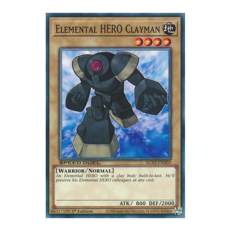 Yu-Gi-Oh TCG SGX2-ENA03 C Elemental HERO Clayman Speed Duel GX: Midterm Paradox