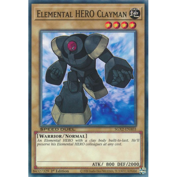 Yu-Gi-Oh TCG SGX2-ENA03 C Elemental HERO Clayman Speed Duel GX: Midterm Paradox