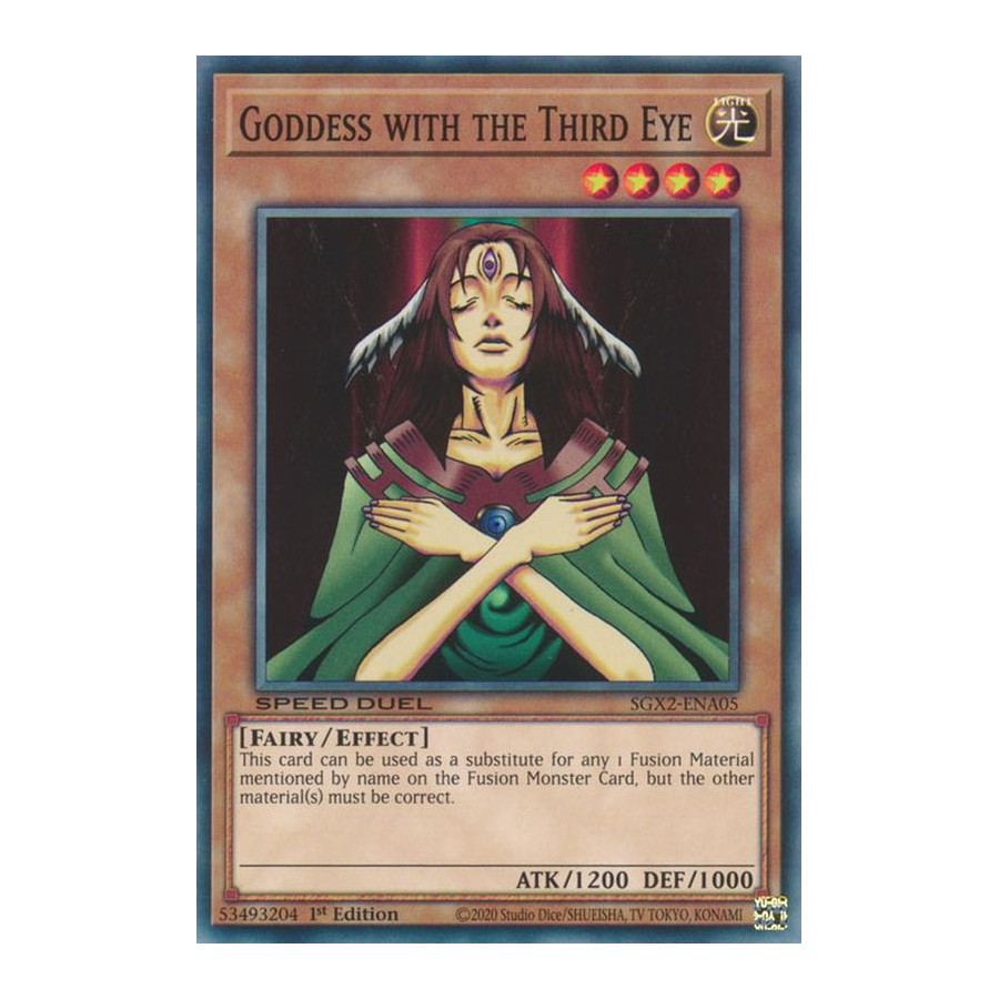 Yu-Gi-Oh TCG SGX2-ENA05 C Goddess with the Third Eye Speed Duel GX: Midterm Paradox