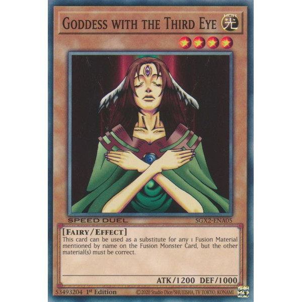 Yu-Gi-Oh TCG SGX2-ENA05 C Goddess with the Third Eye Speed Duel GX: Midterm Paradox