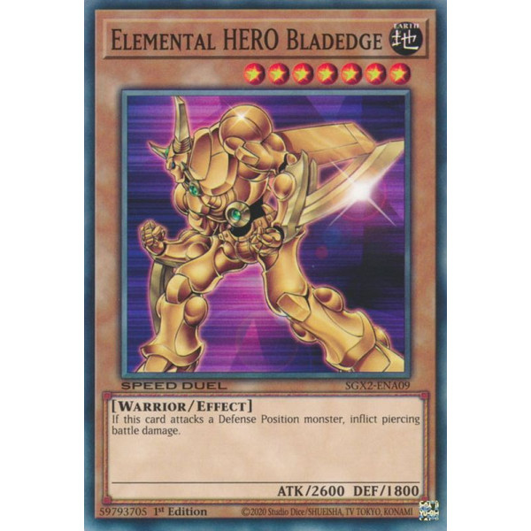 Yu-Gi-Oh TCG SGX2-ENA09 C Elemental HERO Bladedge Speed Duel GX: Midterm Paradox