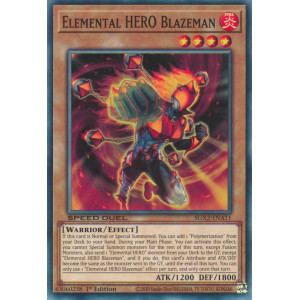Yu-Gi-Oh TCG SGX2-ENA11 C Elemental HERO Blazeman Speed Duel GX: Midterm Paradox