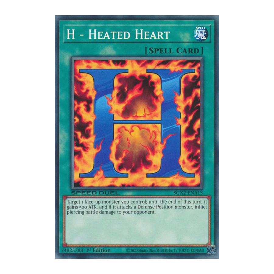 Yu-Gi-Oh TCG SGX2-ENA13 C H - Heated Heart Speed Duel GX: Midterm Paradox