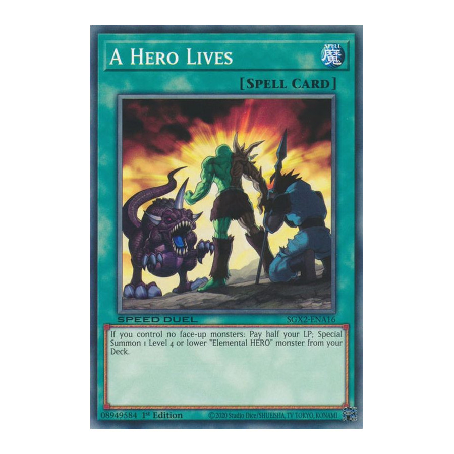 Yu-Gi-Oh TCG SGX2-ENA16 C A Hero Lives Speed Duel GX: Midterm Paradox