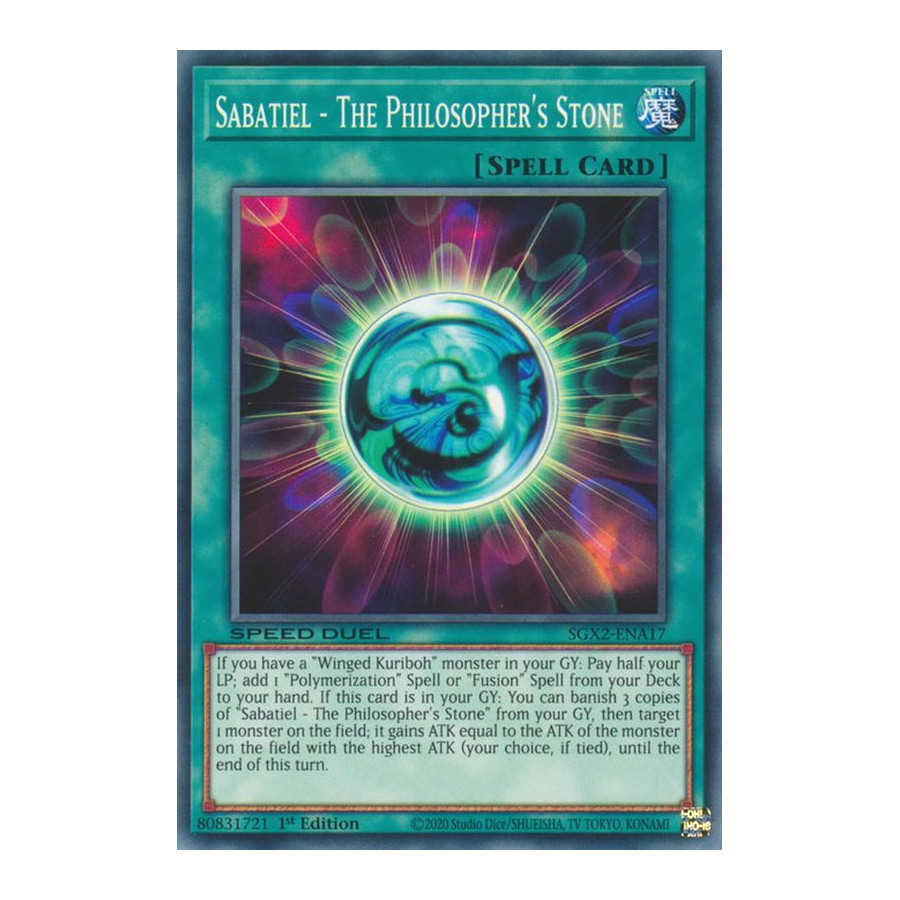Yu-Gi-Oh TCG SGX2-ENA17 C Sabatiel - The Philosopher's Stone Speed Duel GX: Midterm Paradox