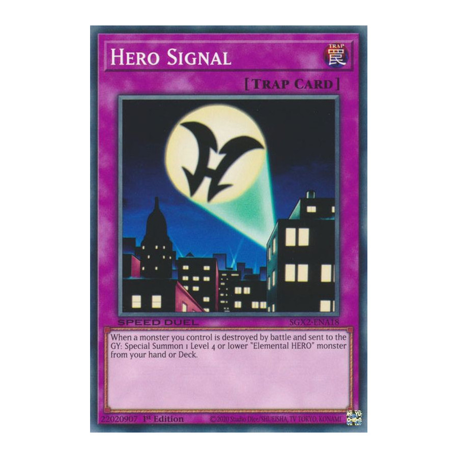 Yu-Gi-Oh TCG SGX2-ENA18 C Hero Signal Speed Duel GX: Midterm Paradox