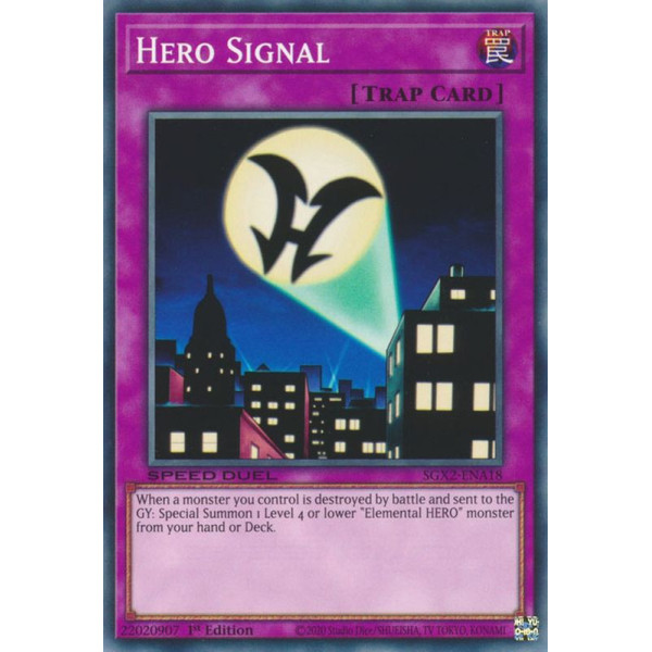 Yu-Gi-Oh TCG SGX2-ENA18 C Hero Signal Speed Duel GX: Midterm Paradox