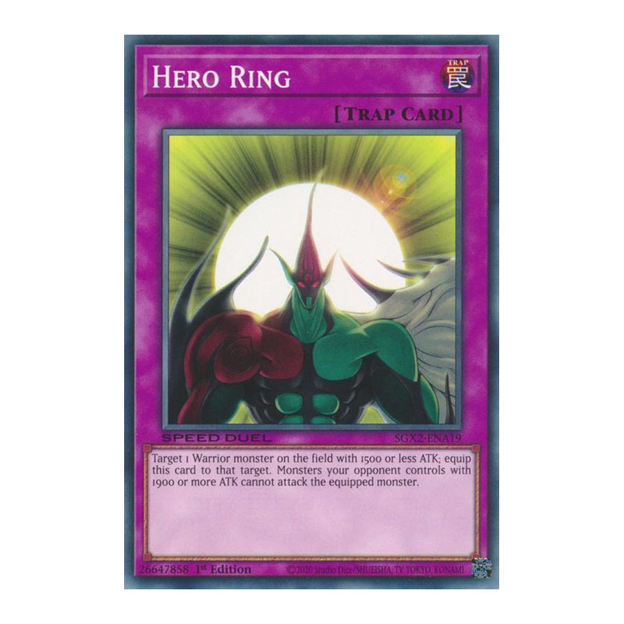 Yu-Gi-Oh TCG SGX2-ENA19 C Hero Ring Speed Duel GX: Midterm Paradox