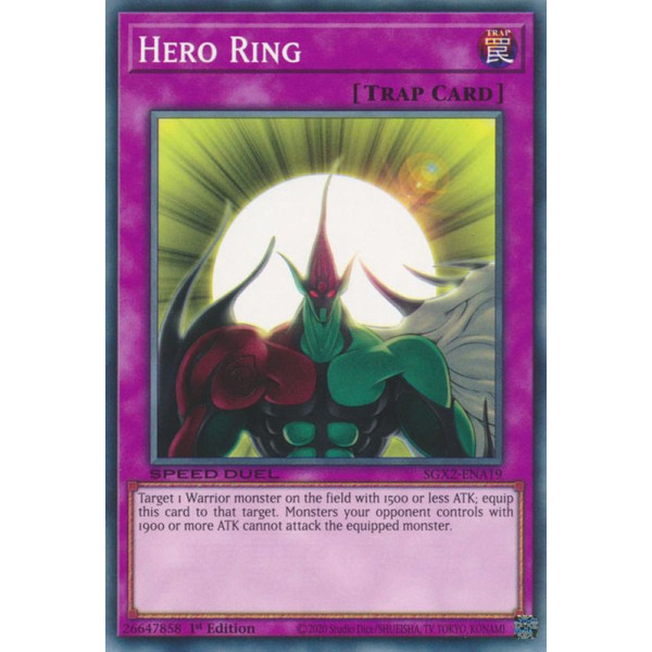 Yu-Gi-Oh TCG SGX2-ENA19 C Hero Ring Speed Duel GX: Midterm Paradox