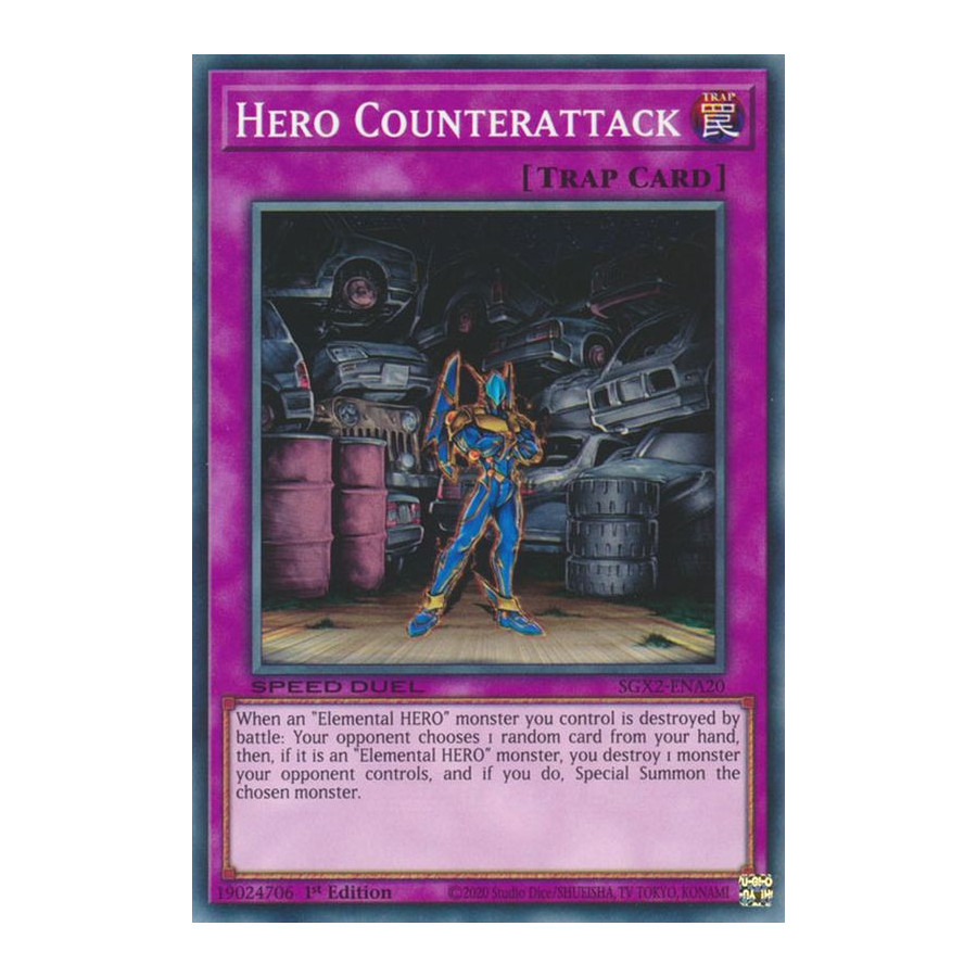 Yu-Gi-Oh TCG SGX2-ENA20 C Hero Counterattack Speed Duel GX: Midterm Paradox