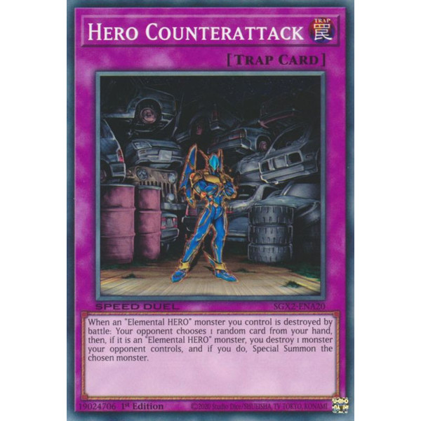 Yu-Gi-Oh TCG SGX2-ENA20 C Hero Counterattack Speed Duel GX: Midterm Paradox
