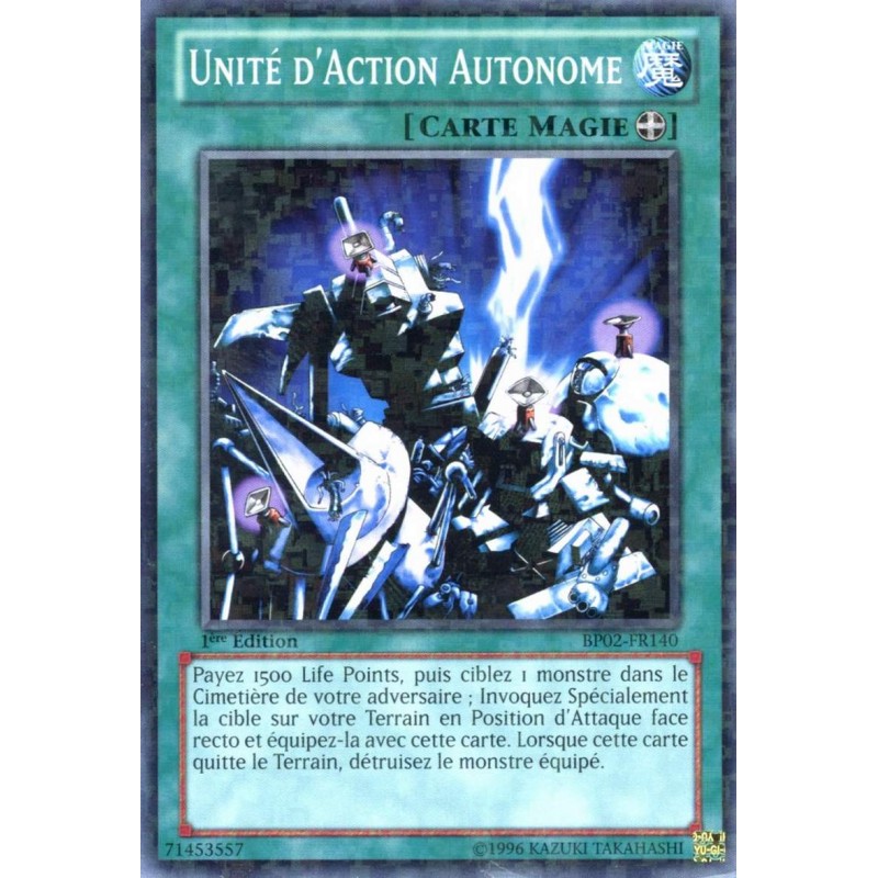 Purchase Bp02 Fr140 Autonomous Action Unit Battle Pack 2 War Of The Giants Yu Gi Oh Cartajouer