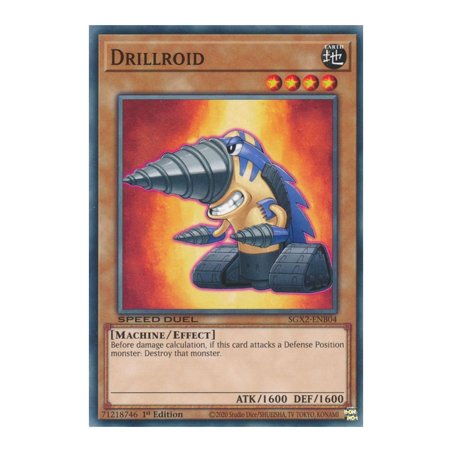 Yu-Gi-Oh TCG SGX2-ENB04 C Drillroid Speed Duel GX: Midterm Paradox