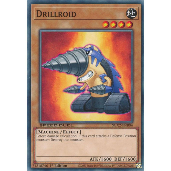 Yu-Gi-Oh TCG SGX2-ENB04 C Drillroid Speed Duel GX: Midterm Paradox