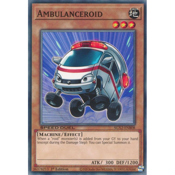 Yu-Gi-Oh TCG SGX2-ENB08 C Ambulanceroid Speed Duel GX: Midterm Paradox