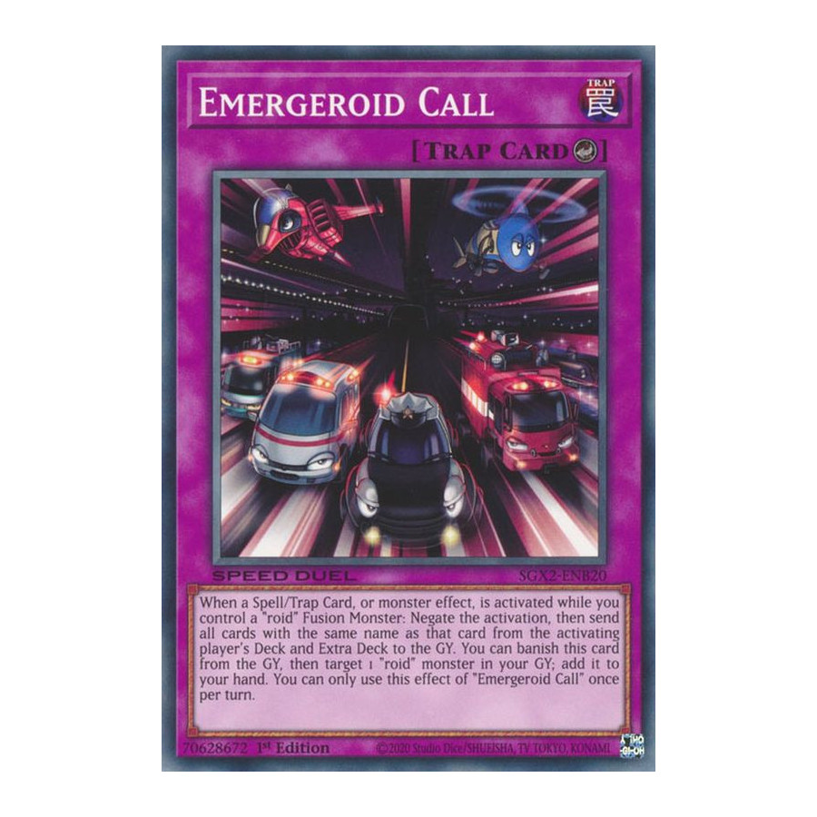 Yu-Gi-Oh TCG SGX2-ENB20 C Emergeroid Call Speed Duel GX: Midterm Paradox