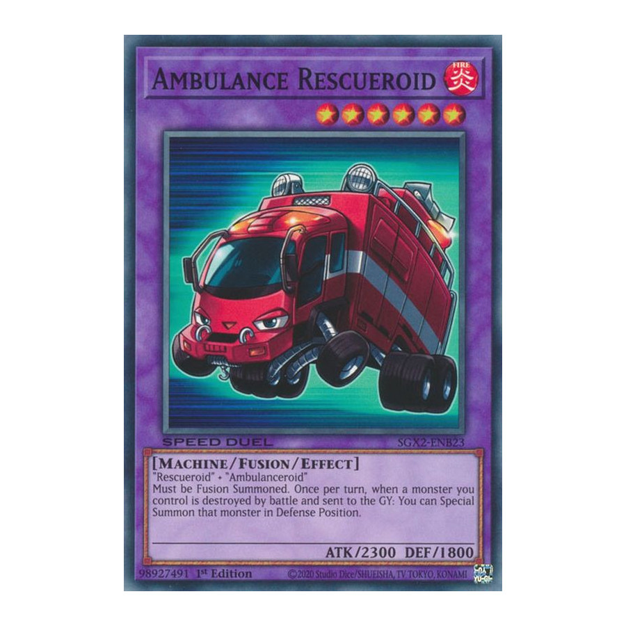 Yu-Gi-Oh TCG SGX2-ENB23 C Ambulance Rescueroid Speed Duel GX: Midterm Paradox
