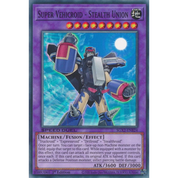 Yu-Gi-Oh TCG SGX2-ENB24 C Super Vehicroid - Stealth Union Speed Duel GX: Midterm Paradox
