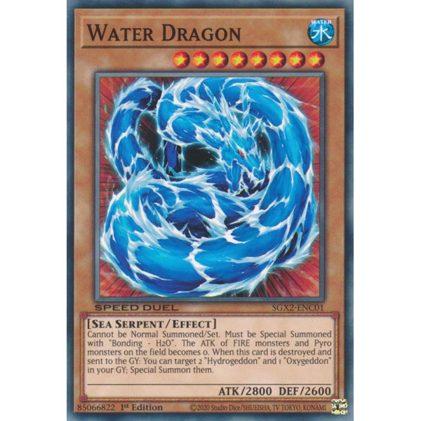 Yu-Gi-Oh TCG SGX2-ENC01 C Water Dragon Speed Duel GX: Midterm Paradox