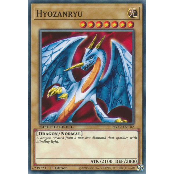 Yu-Gi-Oh TCG SGX2-ENC02 C Hyozanryu Speed Duel GX: Midterm Paradox