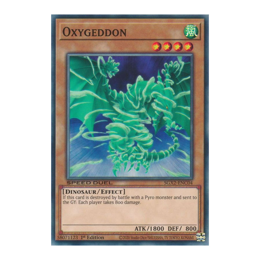 Yu-Gi-Oh TCG SGX2-ENC04 C Oxygeddon Speed Duel GX: Midterm Paradox