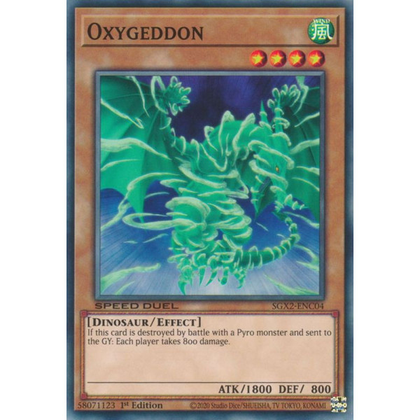 Yu-Gi-Oh TCG SGX2-ENC04 C Oxygeddon Speed Duel GX: Midterm Paradox