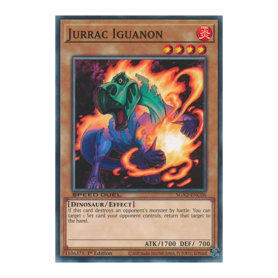 Yu-Gi-Oh TCG SGX2-ENC06 C Jurrac Iguanon Speed Duel GX: Midterm Paradox