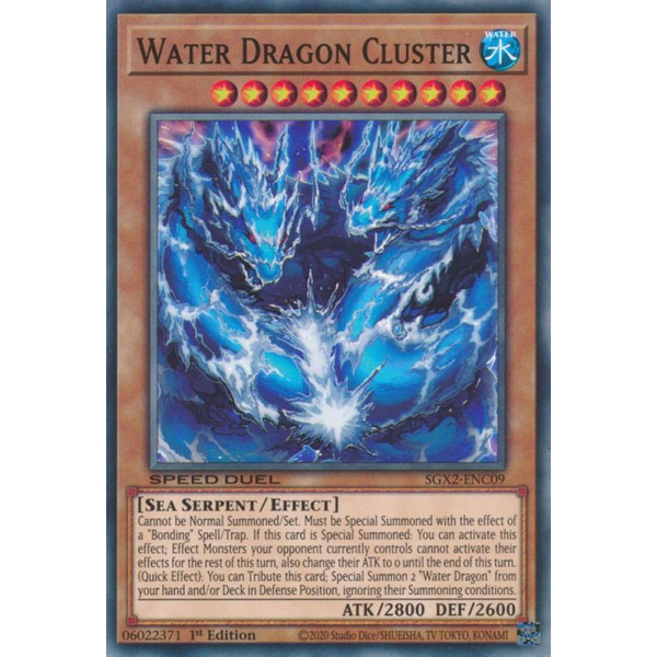 Yu-Gi-Oh TCG SGX2-ENC09 C Water Dragon Cluster Speed Duel GX: Midterm Paradox