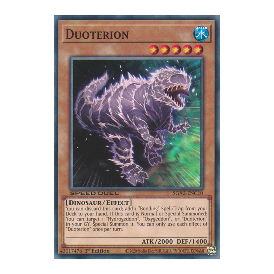 Yu-Gi-Oh TCG SGX2-ENC10 C Duoterion Speed Duel GX: Midterm Paradox